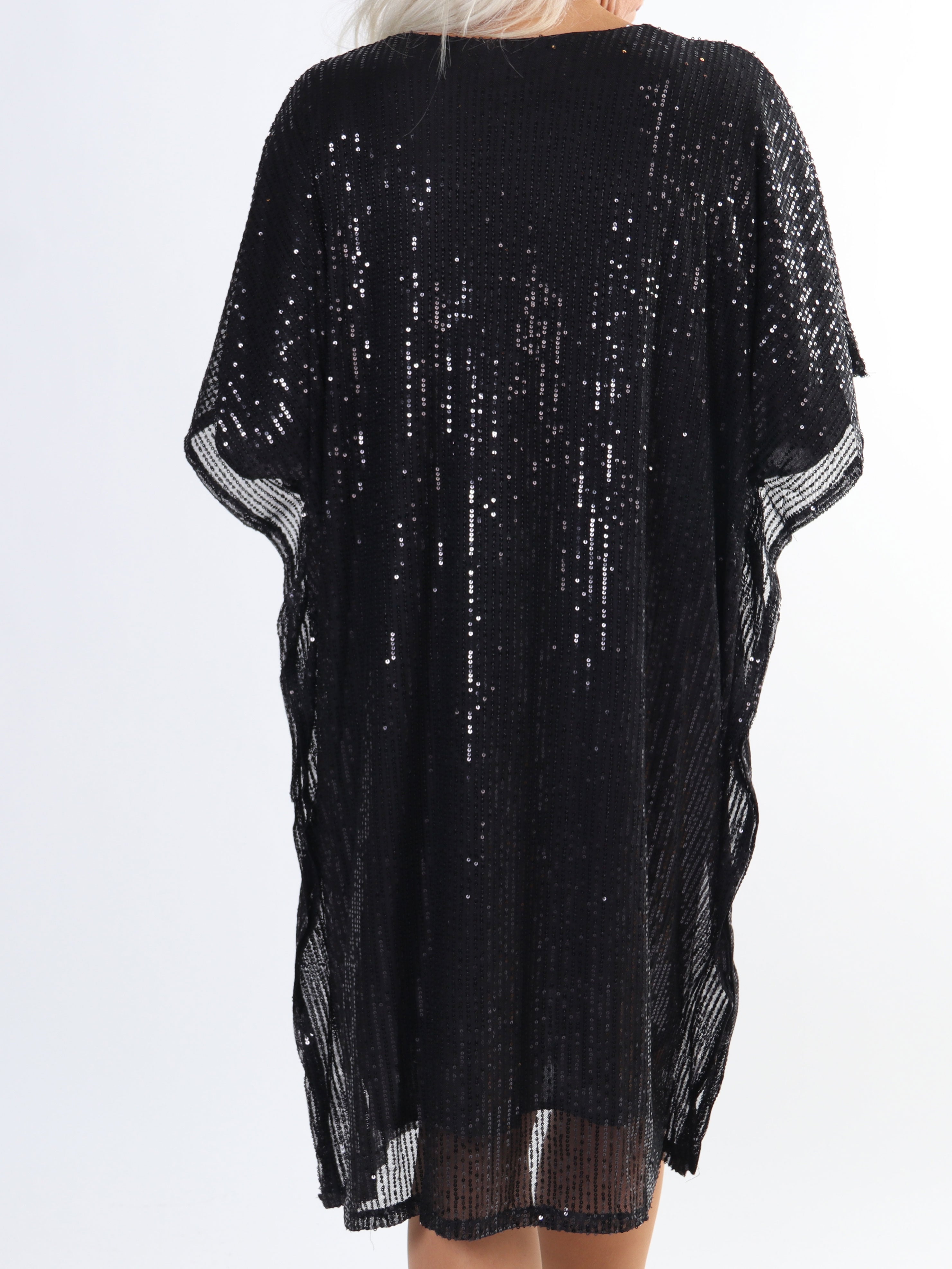 Azmina - Plus size tunikakjole i løs pasform med pailletter